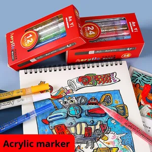 Pennarelli Acrilici a Base d'Acqua An Yi A.1106, Set da 24 Colori, Penne <span class=keywords><strong>per</strong></span> Disegno <span class=keywords><strong>per</strong></span> Bambini e Studenti - Product Image 4