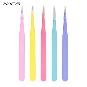 Pince à épiler droite en acier inoxydable de haute précision couleur macaron pour le nail art, la pose de strass et l'extension de cils - Product Image 2