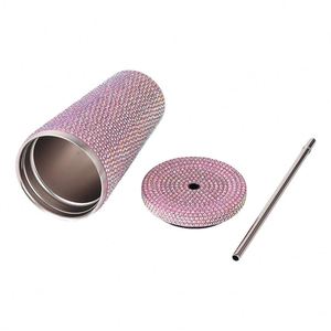 กระติกน้ำสแตนเลสสองชั้น ประดับเพชร พร้อมหลอดดูด รุ่นปี 2026 มีจำหน่าย - Product Image 3