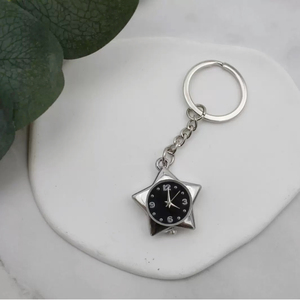 Bán buôn hình ngôi sao <span class=keywords><strong>Keychain</strong></span> kim loại <span class=keywords><strong>Keychain</strong></span> với đồng hồ quyến rũ - Product Image 4