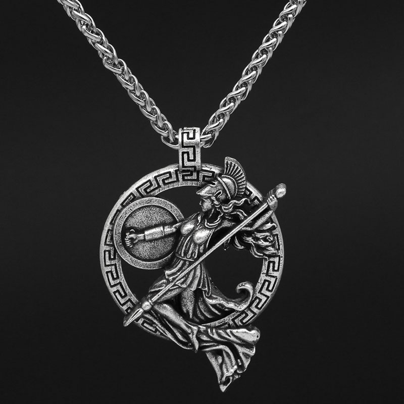 Collana di cervi vichinghi norreni per uomo, collana con ciondolo di alce vintage, collana con