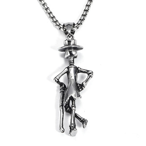 Joyería de comercio exterior Europa y los Estados Unidos moda punk bastón colgante personalidad masculina Caballero collar de acero de titanio - Product Image 2