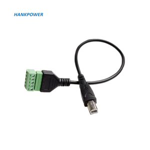 Cable USB 2,0 B macho a ángulo recto de 5 pines, Terminal de tornillo verde, Cable de impresora Balun, convertidor sin soldadura, Cable de extensión - Product Image 2