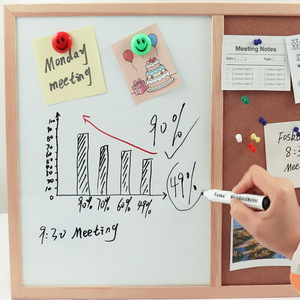 Service OEM disponible, facile à installer, combinant <span class=keywords><strong>tableau</strong></span> effaçable magnétique et <span class=keywords><strong>tableau</strong></span> en liège pour la planification, l'étude et les présentations - Product Image 3