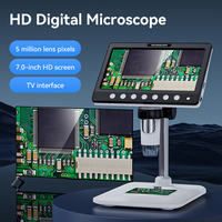 Inskam 330-H 5MP 1200X Microscope Digital Connect to TV HD Display 7-inch Microscope for Mobile Repair