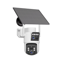 WA3330 Caméra de sécurité cellulaire 4G LTE 2MP Version UE Extérieure Double objectif Sans fil Alimentée par batterie solaire Vision nocturne couleur