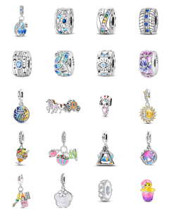 Chaussures de ballet tendance pour enfants, avec pendentif cœur en argent, motif patte mignon, chaîne de perles en zircon, breloque plaquée or – Meilleures ventes - Product Image 1