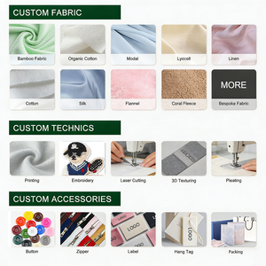 Set Due Pezzi <span class=keywords><strong>da</strong></span> <span class=keywords><strong>Notte</strong></span> per Donna, Design Personalizzato OEM, Semplice e Casual, Lunghezza Media, Tinta Unita, Traspirante con <span class=keywords><strong>Viscosa</strong></span> - Product Image 5