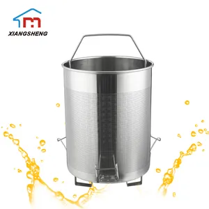 Home brewing-cesta de acero inoxidable para hacer agujeros, filtro de mezcla personalizado, redondo