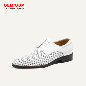 Chaussures habillées brogues perforées sur mesure OEM pour hommes, style britannique, en cuir de vachette, grande taille, à lacets, pour mariage - Product Image 1
