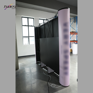 منصة عرض قابلة للطي على شكل قوس معدني للإعلانات مع لافتة قابلة للسحب وإضاءة LED - Product Image 4