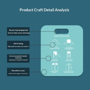 Piegatrice Rapida per Vestiti con <span class=keywords><strong>Guida</strong></span> Stampata, Piegatore Facile per Camicie, Organizzatore per T-Shirt per Casa, Lavanderia e Armadio - Product Image 5