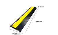 ShengWang SW-2XC04, 2 canaux, capacité de 11 000 lb par essieu, ralentisseur de vitesse en caoutchouc thermoplastique mobile, PVC, vitesse de 10 à 15 mph, hauteur de 50 mm