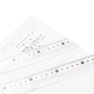 Regla transparente Deli de 20 cm con líneas onduladas para dibujo y medición de estudiantes - Product Image 5
