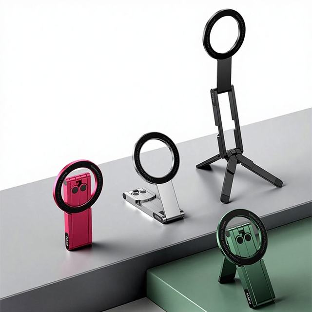 New Arrivals Portable Mobile Phone Magnetic Suction Folding Bracket Tripod Adjustable Height Handheld Desktop Photography