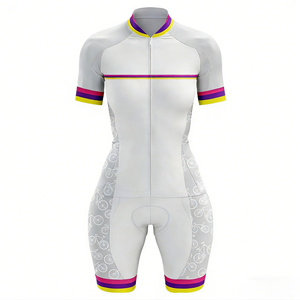 Customizable Design <b>Skin</b> Friendly Sublimation Transfer Print Short Sleeve <b>Tight</b> Cycling Suit for Daily Training and Competition - Product Image 6