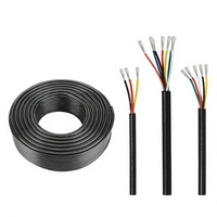Câble d'alimentation électrique industriel basse tension à 3 conducteurs en cuivre étamé, gaine en PVC, 24 AWG