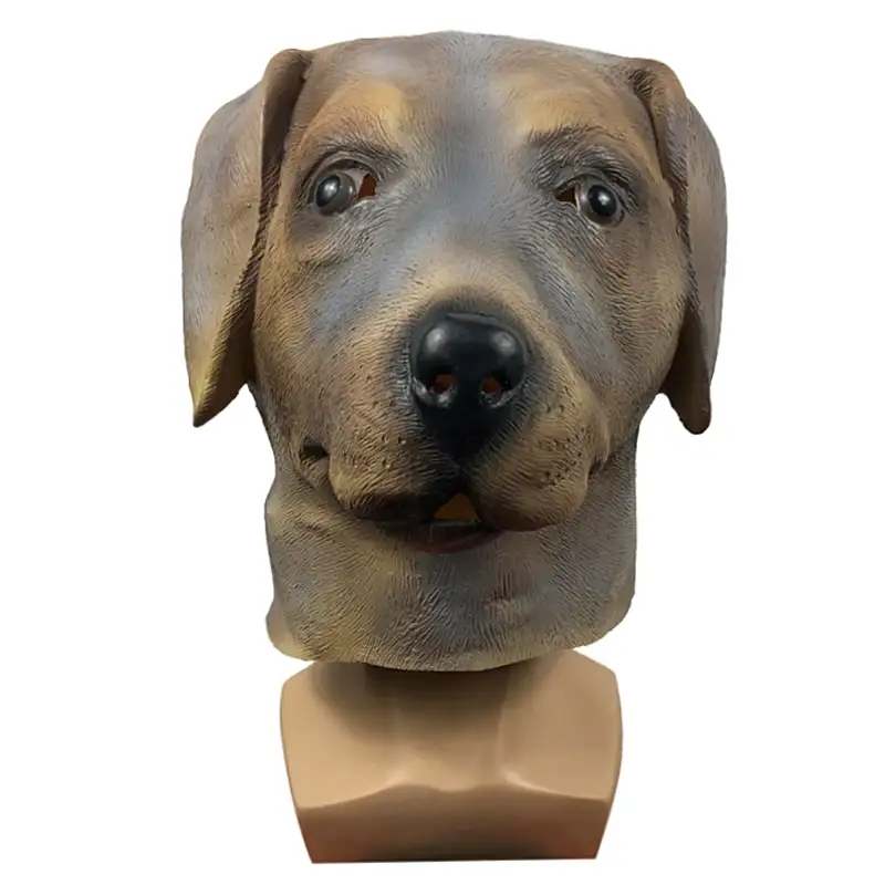 الحيوان قناع 3D اللاتكس جميل مضحك لابرادور الكلب تأثيري قناع هالوين تنكر زي أقنعة تنكرية للحفلات