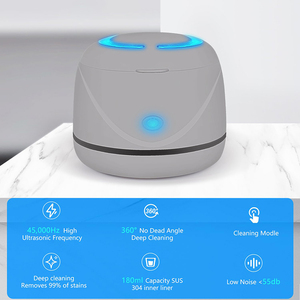 Nettoyeur de prothèses dentaires électrique domestique 45 kHz UV tactile, petit nettoyeur ultrasonique pour gouttières et têtes de brosses à dents - Product Image 5