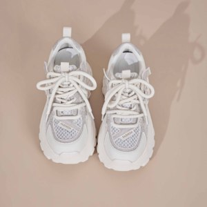 Nouvelle Collection Printemps-Été 2026 : Baskets Légères pour Femmes avec Strass et Semelles Épaisses, Idéales pour les Petites Tailles - Product Image 3