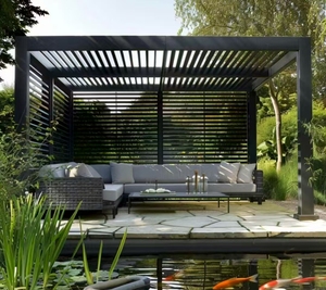 Egli nuovo stile di giardino esterno e cortile impermeabile Gazebo giardino Pergola Pergola in alluminio esterno - Product Image 4