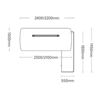 Mobili per Ufficio Direzionale di Alta Gamma, Scrivania Direzionale Moderna a L in Noce Grigio con Ampio Armadio Laterale, Ecologica