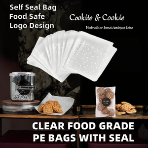 Bolsas con Cierre Hermético Autoadhesivas, Transparentes, de Grado Alimenticio, Laminadas con BOPP/PE, con Relieve y Logotipo Personalizado para Empacar Galletas - Product Image 2