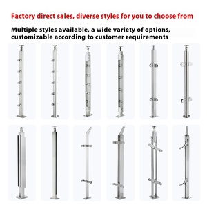 Lan can cầu thang, lan can ban công, cột lan can bằng thép không gỉ, thiết kế hiện đại, tay vịn kính cường lực. - Product Image 3