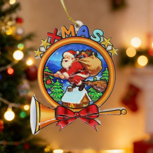 Adorno Navideño <span class=keywords><strong>de</strong></span> Escoba <span class=keywords><strong>de</strong></span> Santa Claus Popular en 2026, Decoración <span class=keywords><strong>de</strong></span> Resina Duradera para Regalos Navideños - Product Image 1