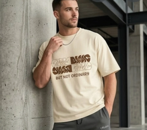 T-shirt à manches courtes pour homme, marron, col rond, coupe classique, respirant, séchage rapide, en tissu French Terry, été - Product Image 6
