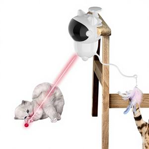 Varita Láser Automática para Gatos OEM, Juguete con Pluma para Aliviar la Ansiedad, Activación por Movimiento, Autojuego, Cabezal Láser Ajustable, Logotipo Personalizado - Product Image 1