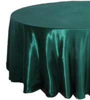 Nappe Ronde en Satin Vert Émeraude Lamour pour Hôtels, Banquets, Mariages, Événements – Vente en Gros et Location en Lot