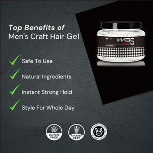 WGS <span class=keywords><strong>Gel</strong></span> <span class=keywords><strong>coiffant</strong></span> organique à l'<span class=keywords><strong>aloe</strong></span> <span class=keywords><strong>vera</strong></span> pour hommes 1000ml modelant fort toute la journée, naturel et non rigide, anti-dessèchement et sans flocons blancs - Product Image 6