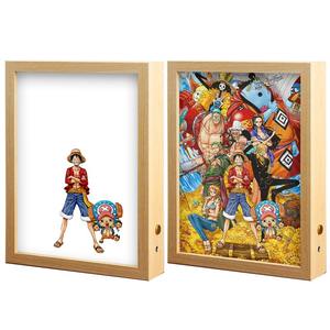 Luffy Led Decorative Light Painting Lamp Anime One Zoro Three Color Light Glowing Photo <b>Frame</b> Luminous Hanging Poster - Product Image 1