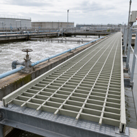 Service de découpe de grilles en PRF pultrudées à haute portée pour grandes plateformes de circulation industrielles |   Panneau en I en fibre de verre ultra-résistant