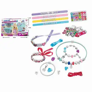 98 Buah Manik-manik Huruf Jimat Kerajinan Diy untuk Kit Pembuatan Perhiasan DIY Gelang Aksesoris Kalung Diy Gelang Mainan untuk Anak-anak