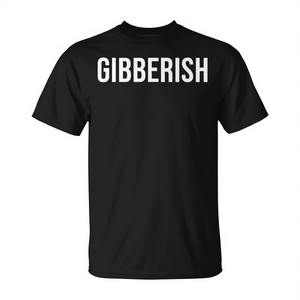 T-shirt Gibberish Nera Unisex Taglia M per Adulti - Abbigliamento Promozionale - Product Image 2