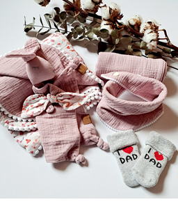 Accessori personalizzati per la <span class=keywords><strong>nascita</strong></span> del neonato articoli da <span class=keywords><strong>regalo</strong></span> calzini lavorati a maglia bavaglini bavaglini per il sonno cofanetto - Product Image 4