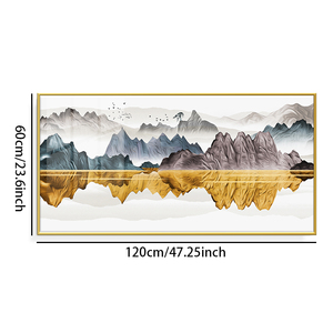 <span class=keywords><strong>Peinture</strong></span> en porcelaine de cristal de paysage abstrait inspirant pour la décoration intérieure pour le bureau de chambre à coucher ou le mur de salon - Product Image 2
