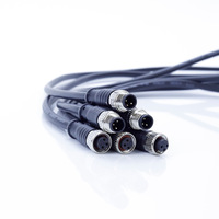 Connecteur industriel personnalisé M8 4P code A IP67 / 3 broches 4 broches 5 broches pour automatisation industrielle / capteurs / robotique / Fieldbus / Fast Ethernet