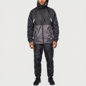 Conjunto Deportivo Impermeable Personalizado para Hombre, Chaqueta Cortavientos con Capucha, Traje Ligero para Correr, Chaqueta Deportiva para Lluvia - Product Image 1