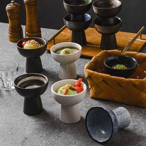 Tazón de Cerámica Estilo Japonés, Apto para Microondas, Estilo Retro, para Helado, Yogur, Postre, Bocadillos, Pastel - Product Image 1