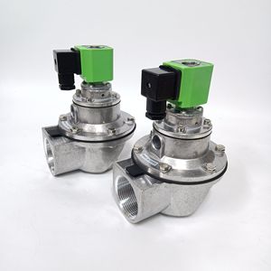 Vanne à impulsion à angle droit de type sac Dmf, électrovanne 20 25 40S 50S 62S, diaphragme en aluminium pour air, filetage femelle - Product Image 3