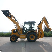 Excavadora de Ruedas 3CX 4WD Estándar, Retroexcavadora Multiusos, Motor Yuchai Euro 5, Capacidad de Cucharón de 1.3 m³, Bomba Dingfeng