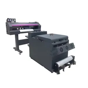 Impressora de filme direto com cabeça dupla Eps Xp600, máquina agitadora de pó e secadora de 30 cm, usada para fazer pano