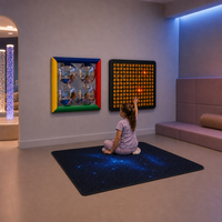 Tapis de jeu multi-sensoriel avec éclairage étoilé en fibre optique, tapis sensoriel apaisant pour l'autisme avec lumières LED en fibre optique