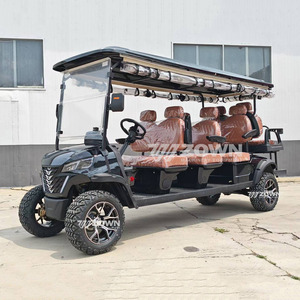 Voiturette de golf de tourisme à longue base de roue avec pare-brise pliable et toit rigide surdimensionné, idéale pour villas et clubs de campagne - Product Image 4