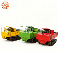 Fabricant chinois de mini-dumpers sur chenilles de 2, 5 et 10 tonnes, transporteur à chenilles en caoutchouc avec benne hydraulique pour jardin et ferme
