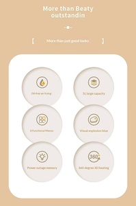 Fournisseur direct d'usine, <span class=keywords><strong>friteuse</strong></span> à air intelligente portable pour la maison et l'hôtel, grande capacité, visible, sans fumée - Product Image 6