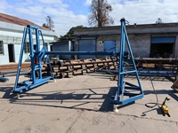 Cric de levage hydraulique pour bobines de câbles en acier 10T avec bras de levage |   Outil de manutention de bobines de câbles 80-100 kg, charge nominale 50-100 kN pour le déroulement